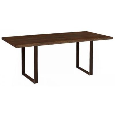 Kaprun 1.5m Charcoaled Solid Oak Dining Table - U Legs